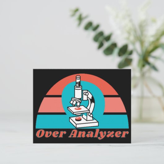 Over Analist - Microscopisch Lab Tech Briefkaart (Staand voorkant)