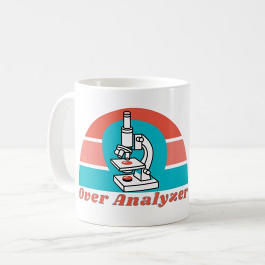Over Analysator - Microscopisch Lab Tech Koffiemok (Voorkant links)