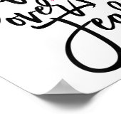 Over Angst Cross Borstkanker Bewustzijn Christelij Poster (Hoek)