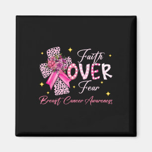 Over Angst Cross Pink Ribbon Christelijke Borstkan Magneet