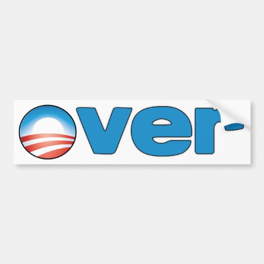 OVER - ANTI OBAMA STICKER (Voorkant)