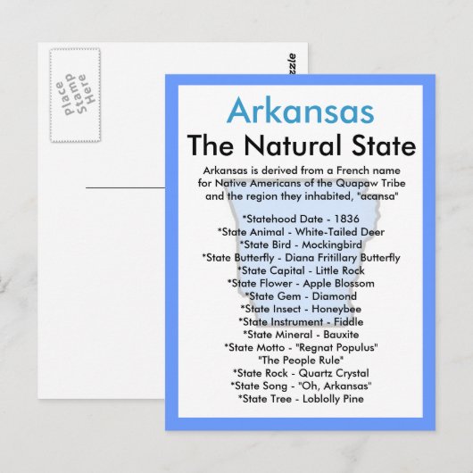 Over Arkansas Briefkaart (Voorkant / Achterkant)