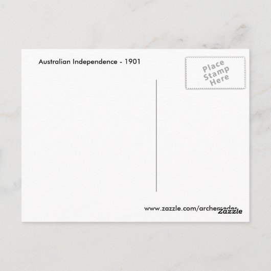 Over Australië Briefkaart (Achterkant)