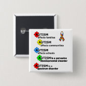 OVER AUTISME VIERKANTE BUTTON 5,1 CM (Voorkant /achterkant)