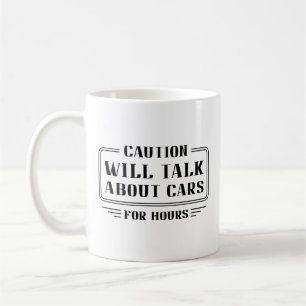 Over auto's praten koffiemok