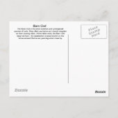 Over Barn Owl Briefkaart (Achterkant)