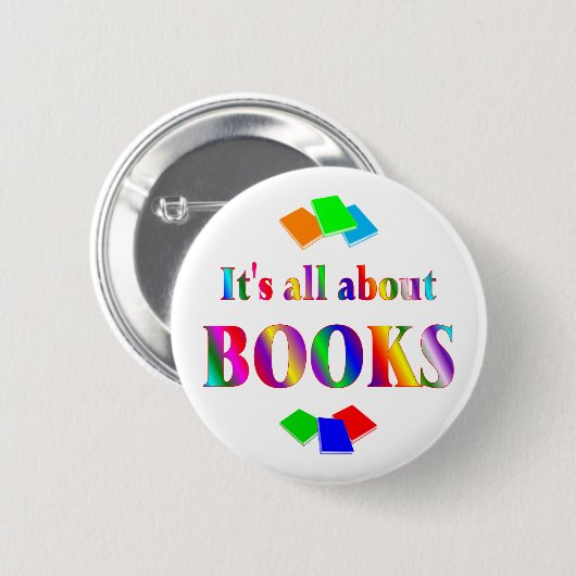 Over Boeken Ronde Button 5,7 Cm (Voorkant /achterkant)