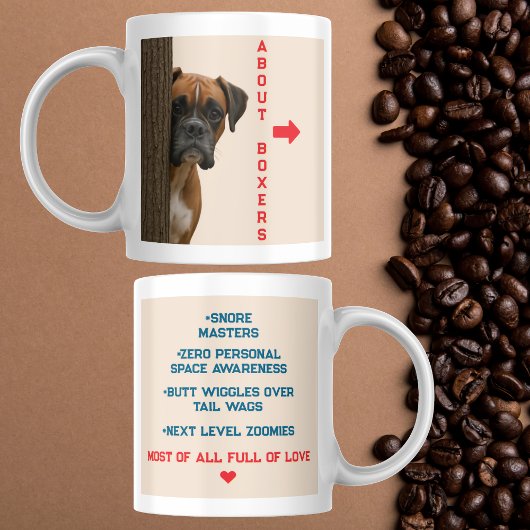 Over Boxers Funny & Loving Boxer Dog Quote Design Koffiemok