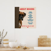 Over Boxers Funny & Loving Boxer Dog Quote Design Poster (Keuken)