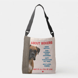 Over Boxers Grappige & Liefhebbende Boxer Hond Cit Crossbody Tas