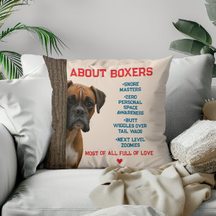 Over Boxers Grappige & Liefhebbende Boxer Hond Cit Kussen