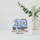 Over Cab Camper RV Briefkaart (Staand voorkant)