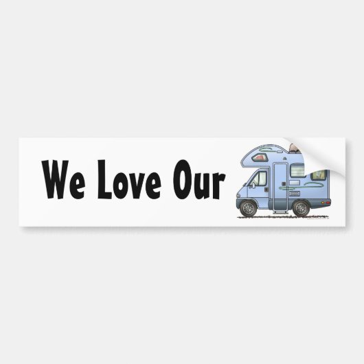 Over CAB Camper RV Bumpersticker (Voorkant)