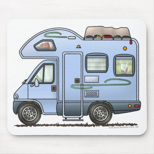 Over Cab Camper RV Mousepad Muismat (Voorkant)