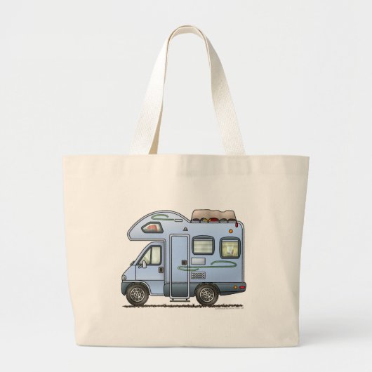 Over Cab Camper RvBag Grote Tote Bag (Voorkant)