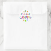 Over Camping Ronde Sticker (Tas)