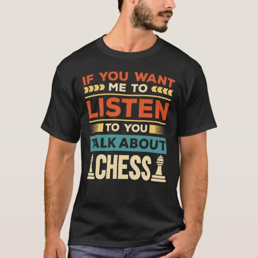 Over Chess praten T-shirt (Voorkant)