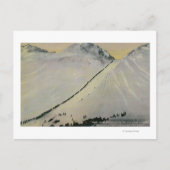 Over Chilkoot Pas tijdens Gouden Stormloop, Alaska Briefkaart (Voorkant)