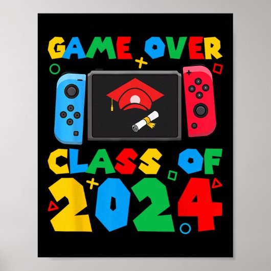 Over CL van 2024 Video Gamer Studenten Grappige Af Poster (Voorkant)