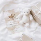 Over Cloud 9 Genderneutraal Beige Boho Baby shower Kaart