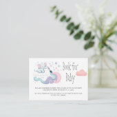 Over Cloud 9 Olifant Baby shower Boeken voor Baby Informatiekaartje (Staand voorkant)