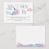 Over Cloud 9 Olifant Baby shower Boeken voor Baby Informatiekaartje (Voorkant / Achterkant)