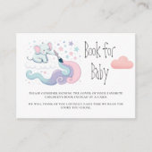Over Cloud 9 Olifant Baby shower Boeken voor Baby Informatiekaartje (Voorkant)