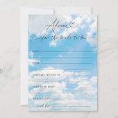 Over cloud 9 Vrijgezellenfeest Advies en Wensen Ka Kaart (Voorkant)