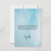 Over cloud 9 Vrijgezellenfeest Dreamweaver Sky Bedankkaart (Achterkant)