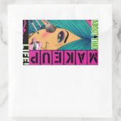 Over dat make-up leven rechthoekige sticker (Tas)