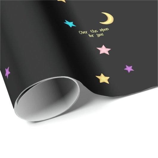 Over de aangepaste tekst Moon en Stars Cadeaupapier (Rol Hoek)