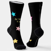 Over de aangepaste tekst Moon en Stars Sokken (Gebogen)