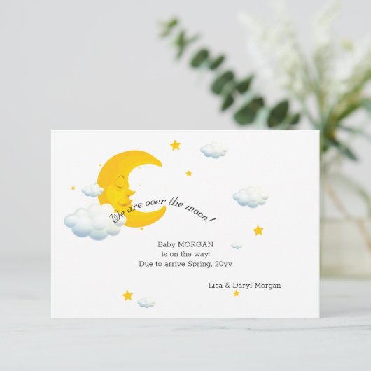 Over de aankondiging van de zwangerschap bij Moon (Staand voorkant)