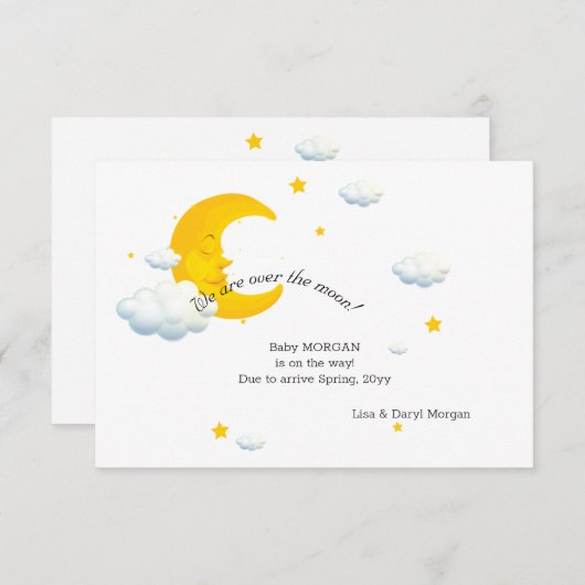 Over de aankondiging van de zwangerschap bij Moon (Voorkant / Achterkant)