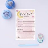 Over de Baby Moon Roze hoopt en wenst papieren Kaa Flyer (Enkel)