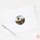over de BBQ, Skateboard Ronde Sticker (Envelop)