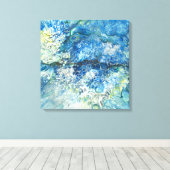 Over de bergen Over het Zee Canvas Wrap (Insitu (Houten vloer))