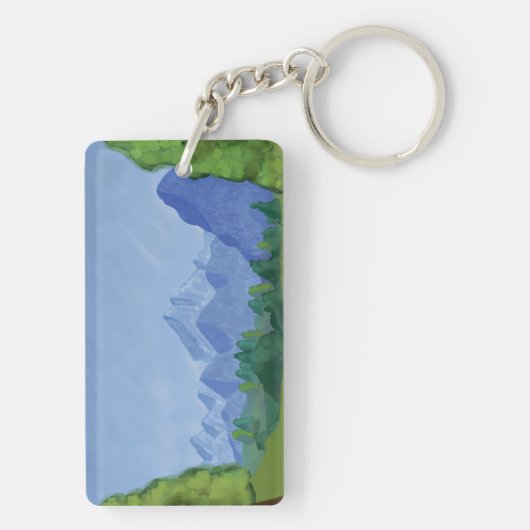 Over de bergen sleutelhanger (achterkant)