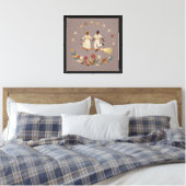 Over de bezem springen canvas afdruk (Insitu (Slaapkamer))
