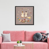 Over de bezem springen canvas afdruk (Insitu (Woonkamer))