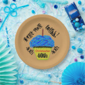 Over de Borden van de Blue Cupcake op Hill Papieren Bordje (Feest)