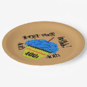 Over de Borden van de Blue Cupcake op Hill Papieren Bordje (Gekanteld)