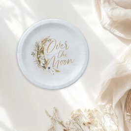 Over de Borden van het Moon Boho Gold Dust & Cloud Papieren Bordje