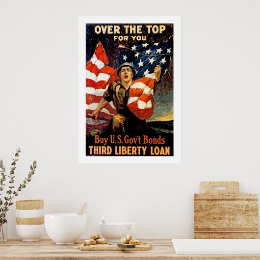 Over de bovenkant voor u poster (Keuken)