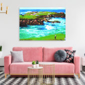 Over de Breakers op 16e op Canvas (Insitu (Woonkamer))