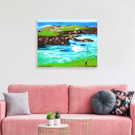 Over de Breakers op 16e op Canvas Afdruk (Insitu (Woonkamer))