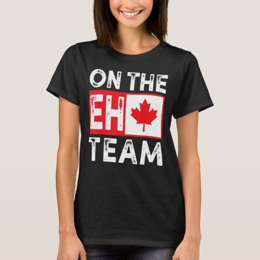 over de Canadese vlag van de Amerikaanse Maple Lea T-shirt (Voorkant)
