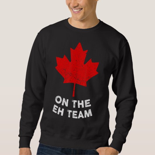 over de Canadese vlag van de Amerikaanse Maple Lea Trui (Voorkant)