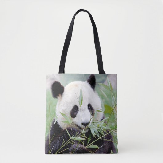 Over de canvas tas. Foto reuzenpanda, panda-wedstr Tote Bag (Voorkant)