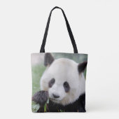 Over de canvas tas. Foto reuzenpanda, panda-wedstr Tote Bag (Achterkant)